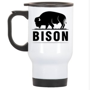 Simple Bison Logo Stainless Steel Travel Mug