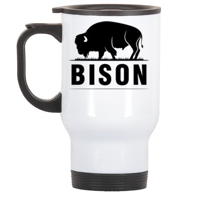 Simple Bison Logo Stainless Steel Travel Mug