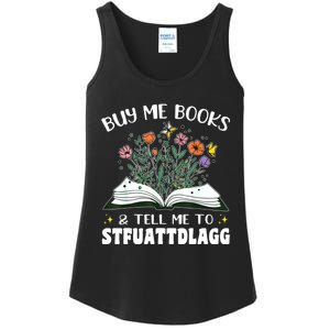 Spicy Book Lover, Buy Me Books And Tell Me To STFUATTDLAGG Ladies Essential Tank