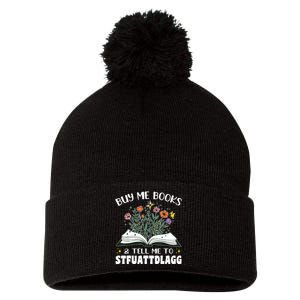 Spicy Book Lover, Buy Me Books And Tell Me To STFUATTDLAGG Pom Pom 12in Knit Beanie