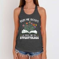 Spicy Book Lover, Buy Me Books And Tell Me To STFUATTDLAGG Women's Knotted Racerback Tank