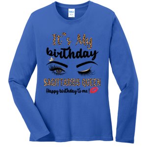 Sagittarius Bday Leopard Its My Birthday Sagittarius Queen Cute Gift Ladies Long Sleeve Shirt