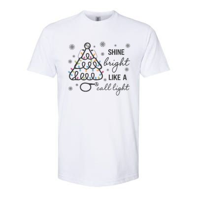 Shine Bright Like A Call Light Christmas Holiday Xmas Softstyle CVC T-Shirt