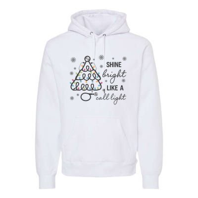 Shine Bright Like A Call Light Christmas Holiday Xmas Premium Hoodie