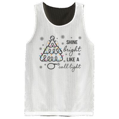 Shine Bright Like A Call Light Christmas Holiday Xmas Mesh Reversible Basketball Jersey Tank