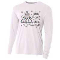 Shine Bright Like A Call Light Christmas Holiday Xmas Cooling Performance Long Sleeve Crew