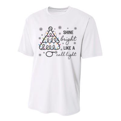 Shine Bright Like A Call Light Christmas Holiday Xmas Performance Sprint T-Shirt