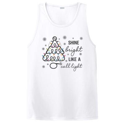 Shine Bright Like A Call Light Christmas Holiday Xmas PosiCharge Competitor Tank