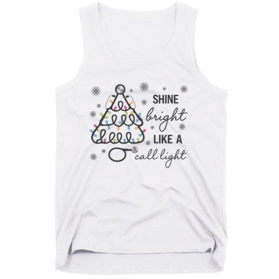 Shine Bright Like A Call Light Christmas Holiday Xmas Tank Top