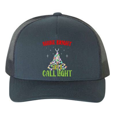 Shine Bright Like A Call Light Nurse Nursing Xmas Lights Gift Yupoong Adult 5-Panel Trucker Hat