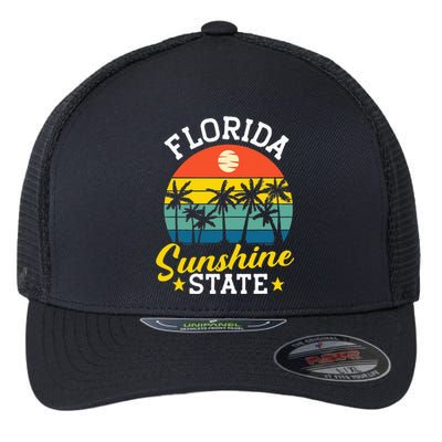 Summer Beach Lover Florida Sunshine State Flexfit Unipanel Trucker Cap