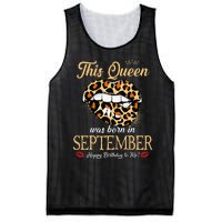 September Birthday Leopard It's My Birthday September Queen Mesh Reversible Basketball Jersey Tank