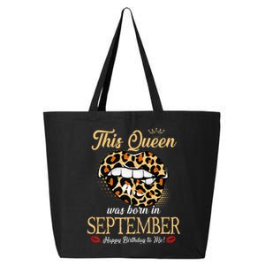 September Birthday Leopard It's My Birthday September Queen 25L Jumbo Tote