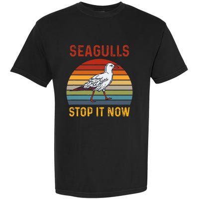 Seagulls Bird Lover Stop It Now Retro Vintage Funny Seagulls Garment-Dyed Heavyweight T-Shirt