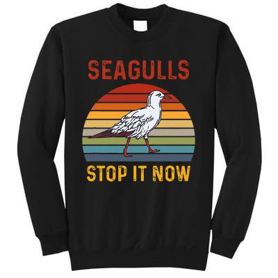 Seagulls Bird Lover Stop It Now Retro Vintage Funny Seagulls Sweatshirt