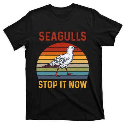 Seagulls Bird Lover Stop It Now Retro Vintage Funny Seagulls T-Shirt