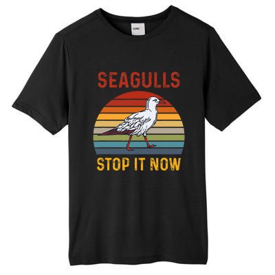 Seagulls Bird Lover Stop It Now Retro Vintage Funny Seagulls Tall Fusion ChromaSoft Performance T-Shirt