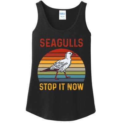 Seagulls Bird Lover Stop It Now Retro Vintage Funny Seagulls Ladies Essential Tank