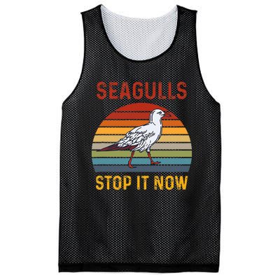 Seagulls Bird Lover Stop It Now Retro Vintage Funny Seagulls Mesh Reversible Basketball Jersey Tank