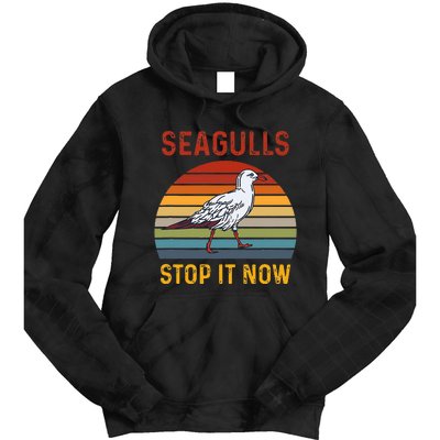 Seagulls Bird Lover Stop It Now Retro Vintage Funny Seagulls Tie Dye Hoodie