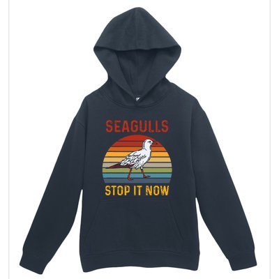 Seagulls Bird Lover Stop It Now Retro Vintage Funny Seagulls Urban Pullover Hoodie