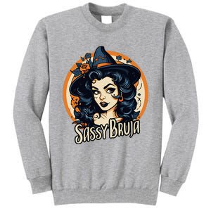 Sassy Bruja Latina Mexican Halloween Witch Tall Sweatshirt