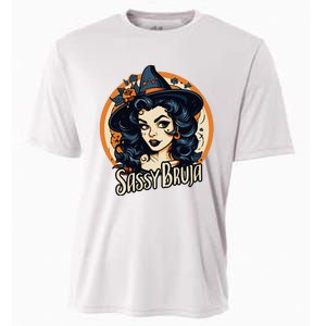 Sassy Bruja Latina Mexican Halloween Witch Cooling Performance Crew T-Shirt