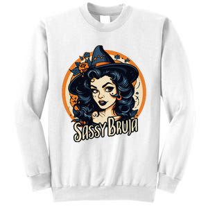 Sassy Bruja Latina Mexican Halloween Witch Sweatshirt