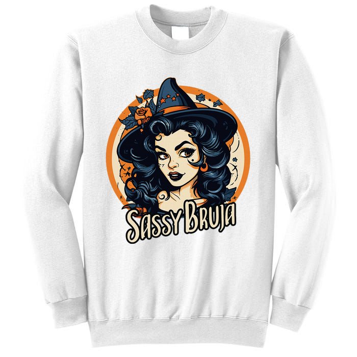 Sassy Bruja Latina Mexican Halloween Witch Sweatshirt