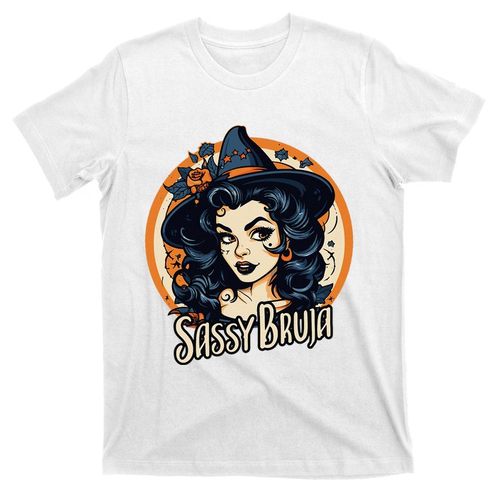 Sassy Bruja Latina Mexican Halloween Witch T-Shirt