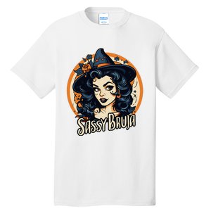 Sassy Bruja Latina Mexican Halloween Witch Tall T-Shirt