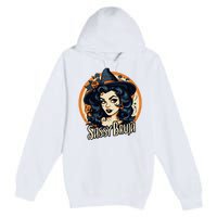 Sassy Bruja Latina Mexican Halloween Witch Premium Pullover Hoodie