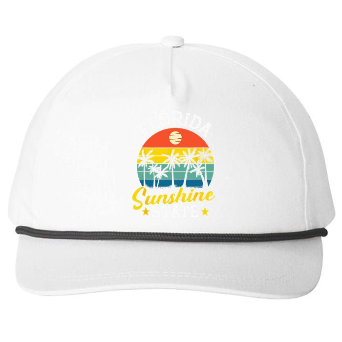 Summer Beach Lover Florida Sunshine State Snapback Five-Panel Rope Hat