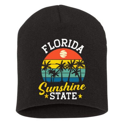 Summer Beach Lover Florida Sunshine State Short Acrylic Beanie