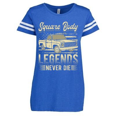 Square Body Legends Never Die Artwork For A Truck Driver Enza Ladies Jersey Football T-Shirt