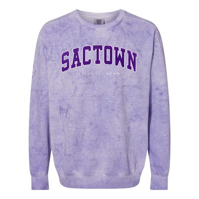 Sacramento Basketball Light The Beam Basketball Colorblast Crewneck Sweatshirt