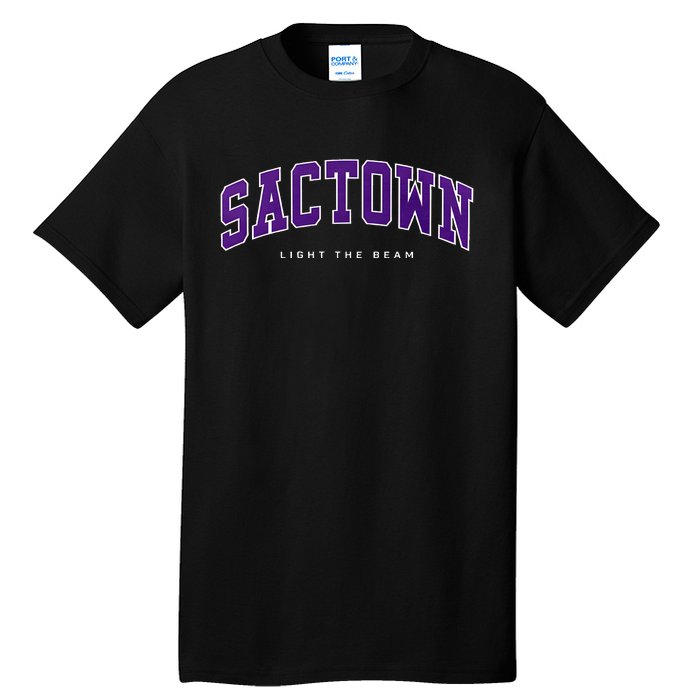 Sacramento Basketball Light The Beam Basketball Tall T-Shirt