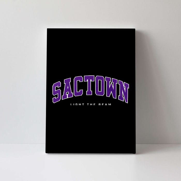 Sacramento Basketball Light The Beam Basketball Canvas