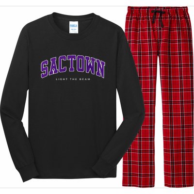 Sacramento Basketball Light The Beam Basketball Long Sleeve Pajama Set