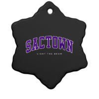 Sacramento Basketball Light The Beam Basketball Ceramic Star Ornament