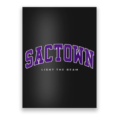 Sacramento Basketball Light The Beam Basketball Poster