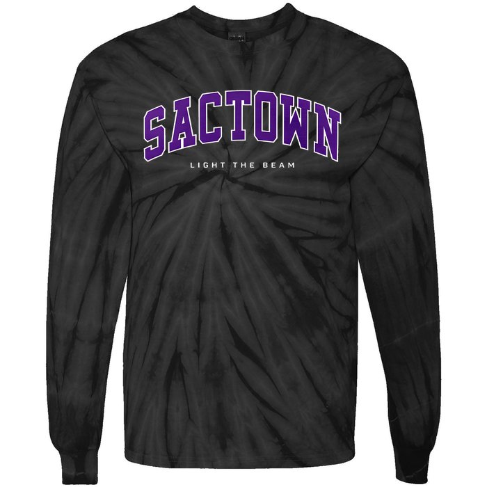 Sacramento Basketball Light The Beam Basketball Tie-Dye Long Sleeve Shirt