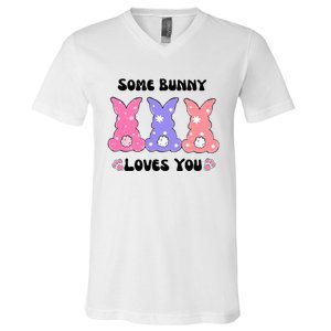 Some Bunny Love You Easter Easter V-Neck T-Shirt