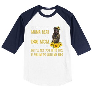 Sunflower Bull Mastiff Mom Mothers Day Dog Mom Gift Baseball Sleeve Shirt