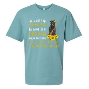 Sunflower Bull Mastiff Mom Mothers Day Dog Mom Gift Sueded Cloud Jersey T-Shirt