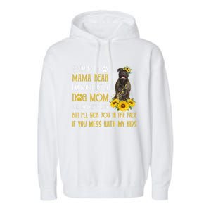 Sunflower Bull Mastiff Mom Mothers Day Dog Mom Gift Garment-Dyed Fleece Hoodie