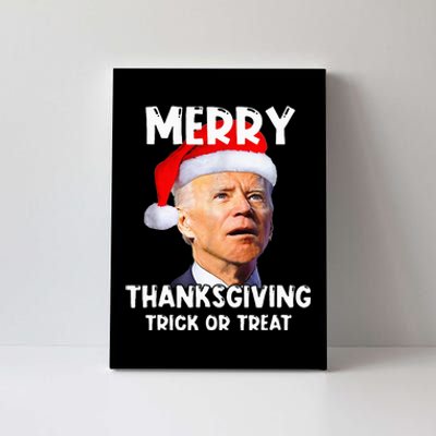 Santa Biden Merry Thanksgiving Trick Or Treat Christmas Meme Canvas