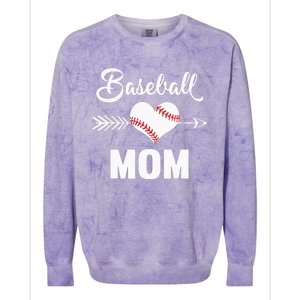 Softball Baseball Mom Leopard Cute  Mothers Day Colorblast Crewneck Sweatshirt