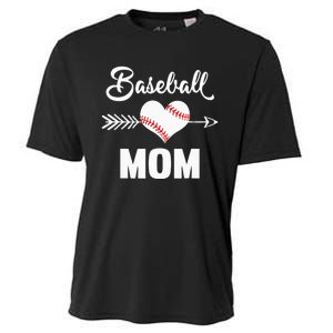 Softball Baseball Mom Leopard Cute  Mothers Day Cooling Performance Crew T-Shirt