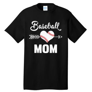 Softball Baseball Mom Leopard Cute  Mothers Day Tall T-Shirt